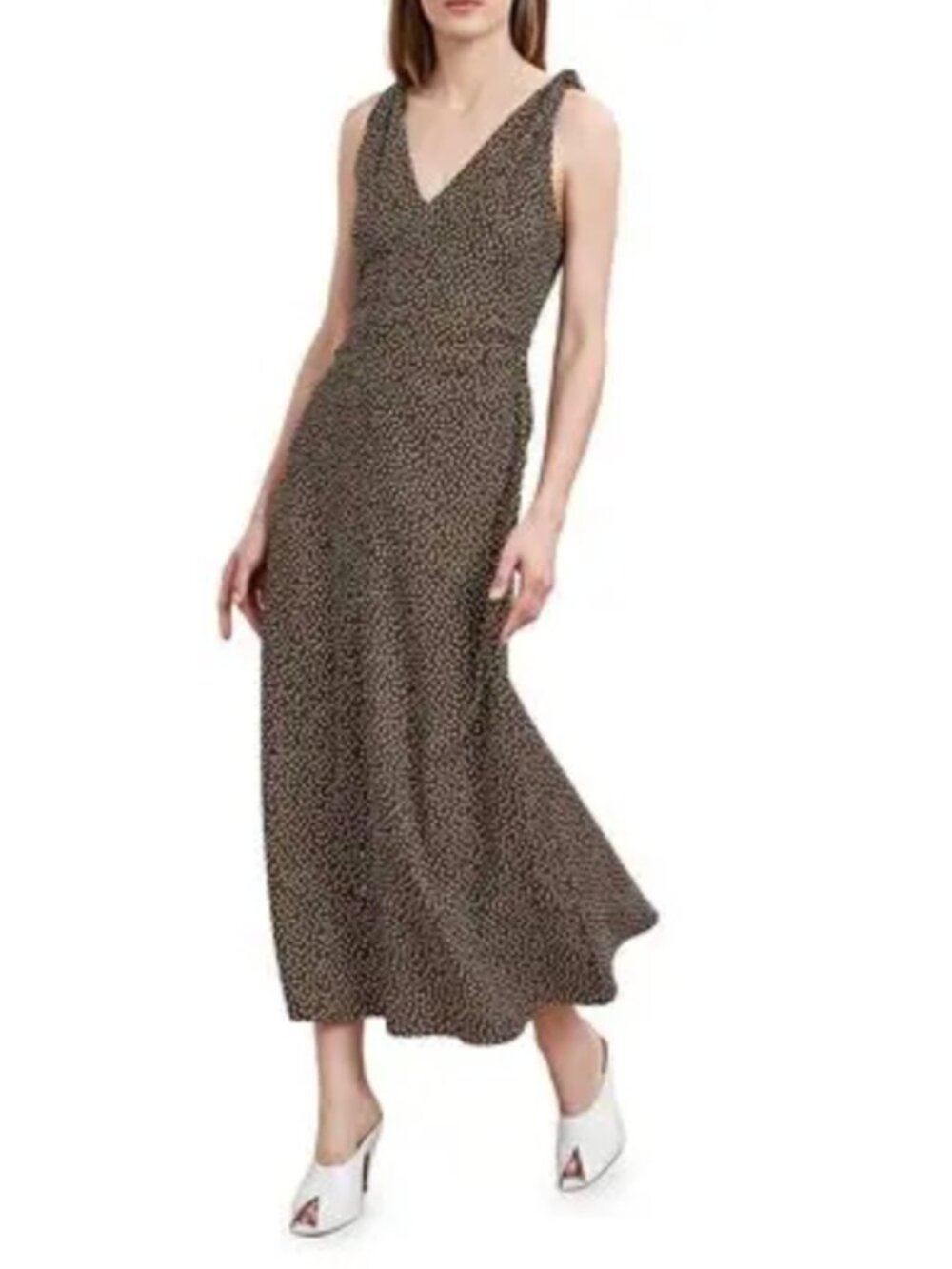 La Ligne Polka Dot Chrissy Dress - Olive - Size 2